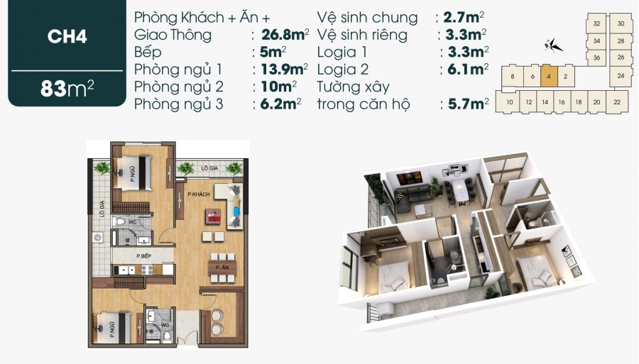 Suất ngoại giao CH 83m2 ở TSG Sài ĐỒng, view Vinhomes và sân chơi nội khu cực đẹp+ tặng 1 cây vàng
