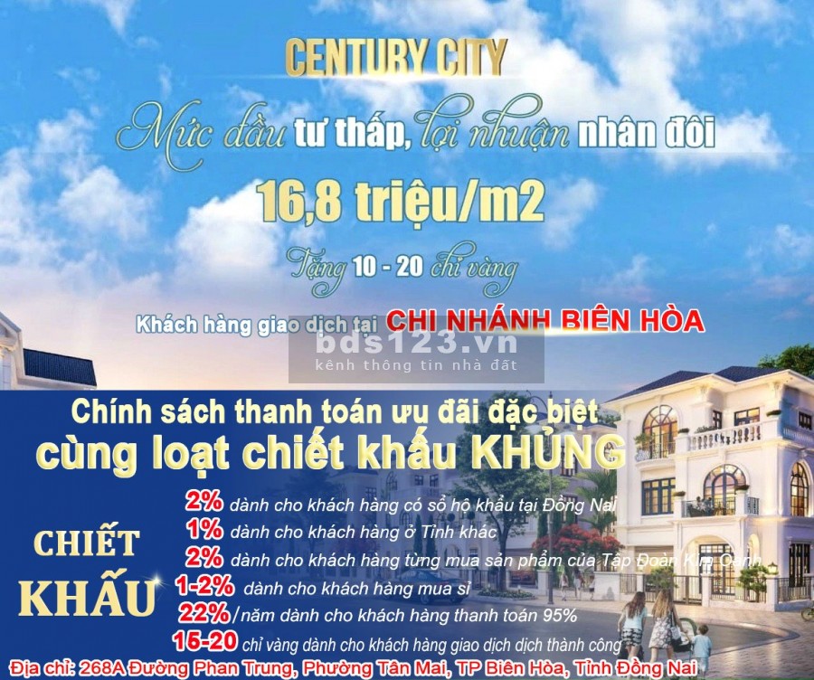 Century city cơ hội đầu tư lợi nhuận cao ngân hàng hỗ trợ vay, lãi suất thấp, bàn giao sổ ngay