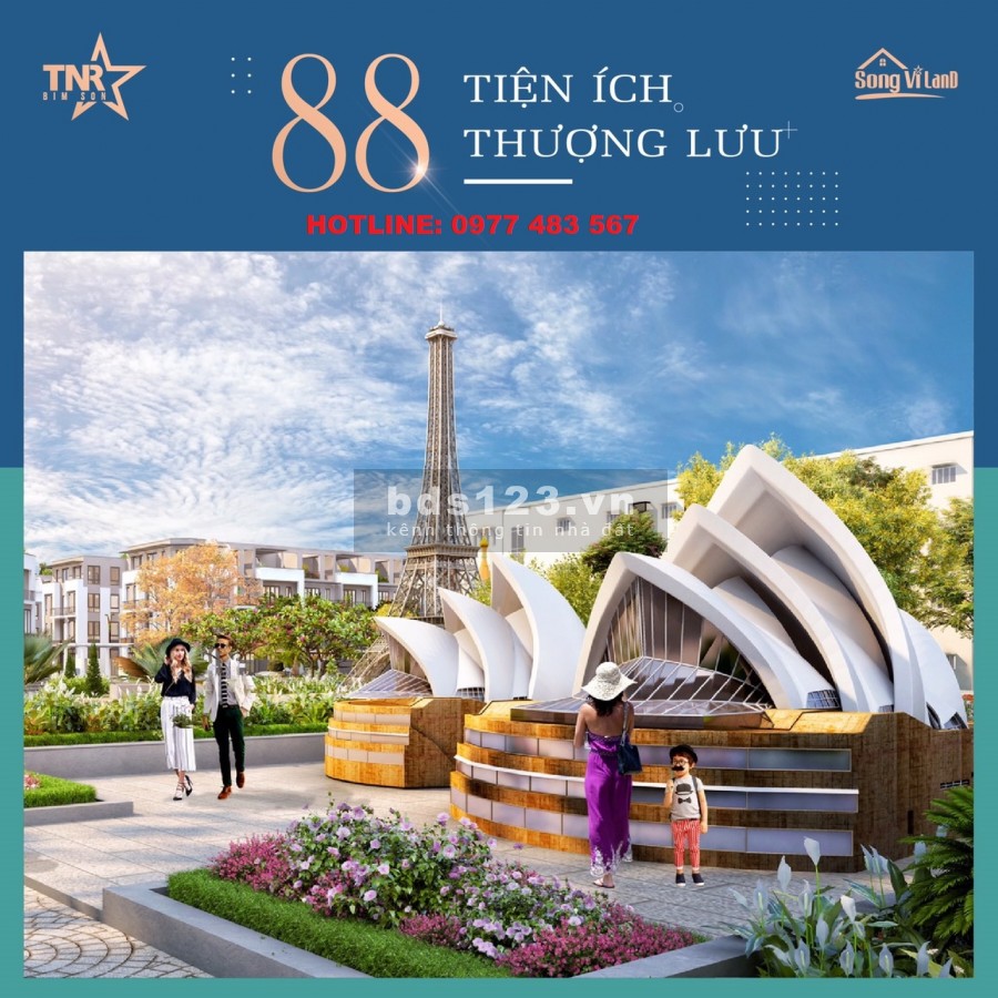 TNR bỉm sơn quy tụ đầy đủ tiện ích và 3 yếu tố: cận thị, cận giang, vận lộ bàn giao sổ ngay