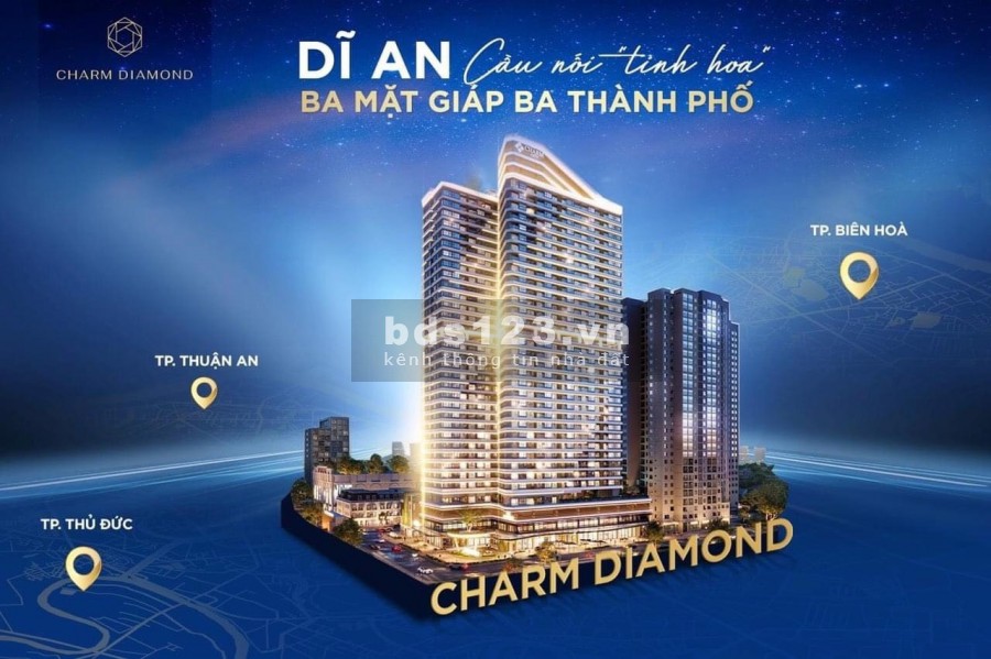 Bán căn hộ Charm Diamond, chỉ cần thanh toán 25% (320tr) T3/2024 nhận nhà vào ở ngay