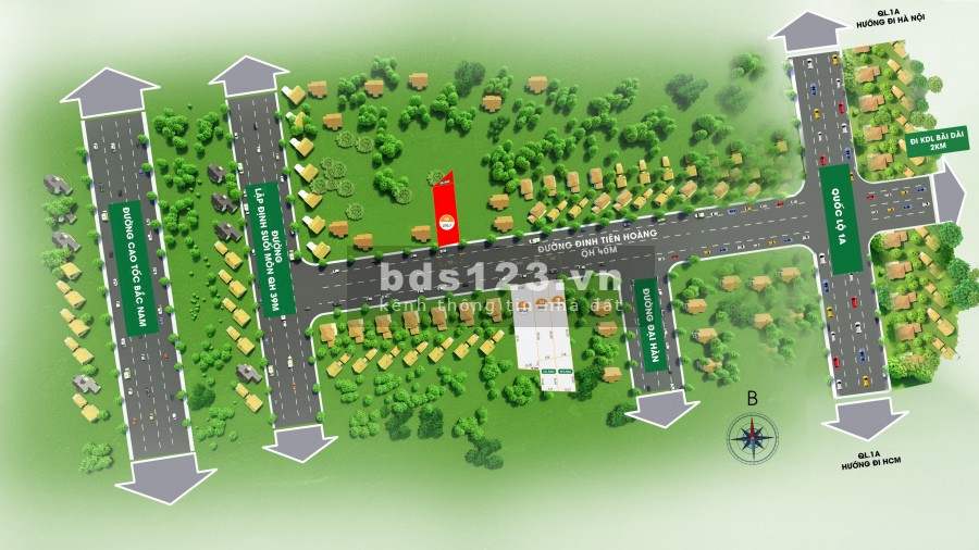 Bán đất nền Cam Lâm-Đất mặt đường Đinh Tiên Hoàng giá tốt đầu tư, pháp lí chính chủ