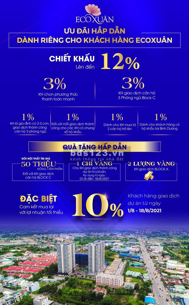 ️ Mua Căn Hộ Sang - Tặng Vàng Như Ý Khi Giao Dịch Ecoxuân ️chiết khấu cao, giá cực tốt