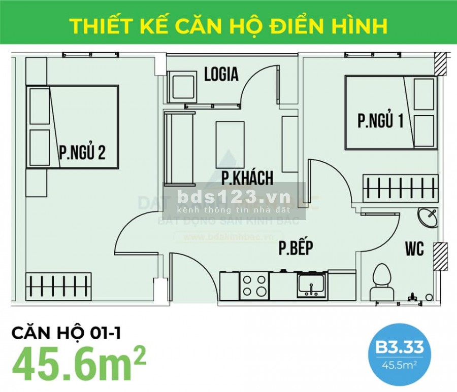 Chung cư nhà ở xã hội Bắc Kỳ diện tích sử dụng 30m2 1PN, liên hệ 0339571998