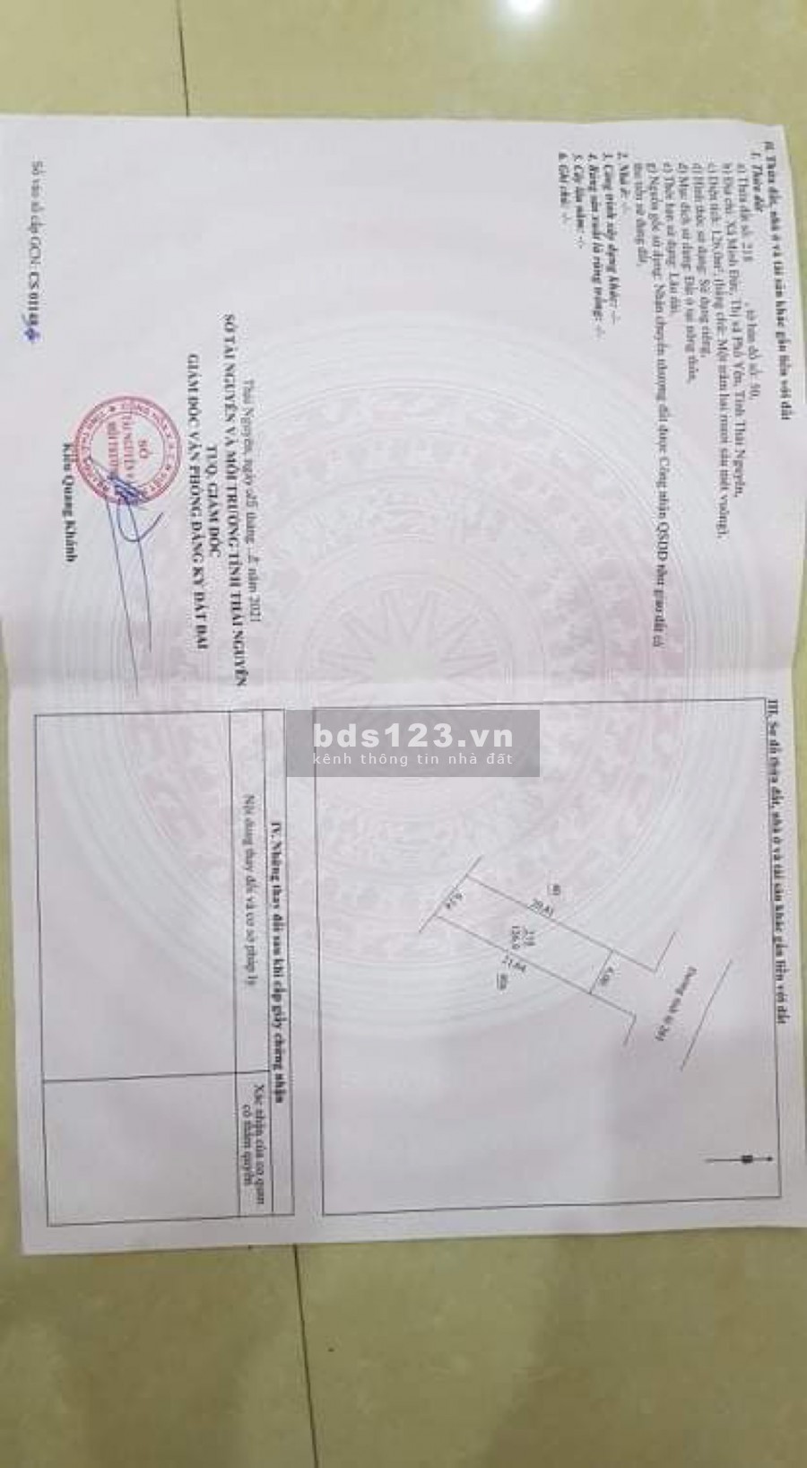 Bán đất thổ cư chính chủ, ngay mặt đườngLiên hệ: 0913082780 - 0837.887.699