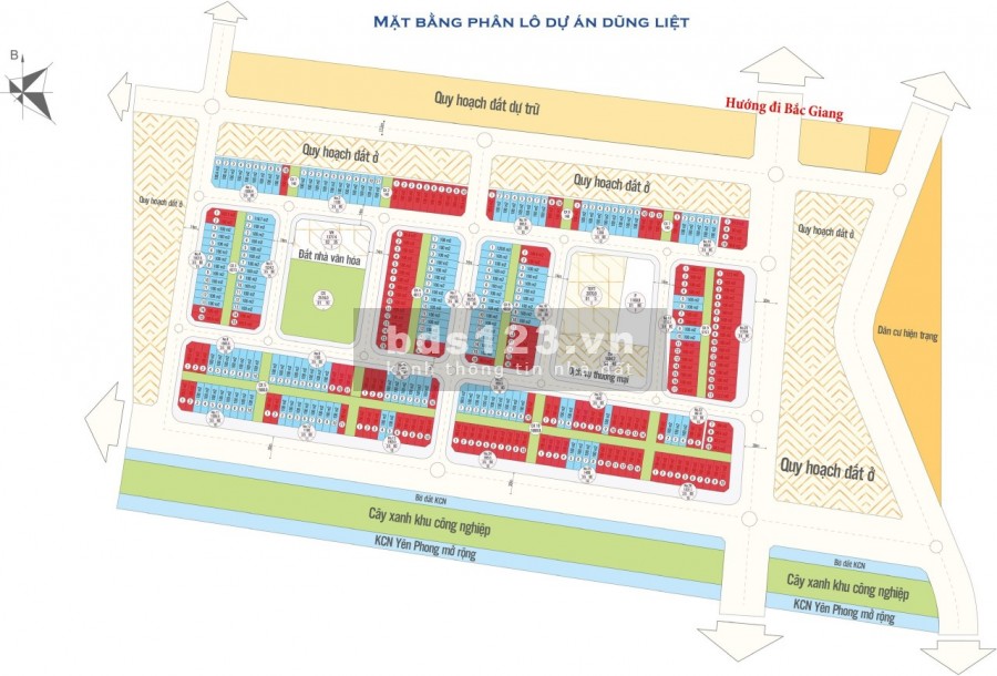 Bán lô mặt đường 30m tại dự án Dũng Liệt, Yên Phong, Bắc Ninh, giá bán 2.29 tỷ, lhcc
