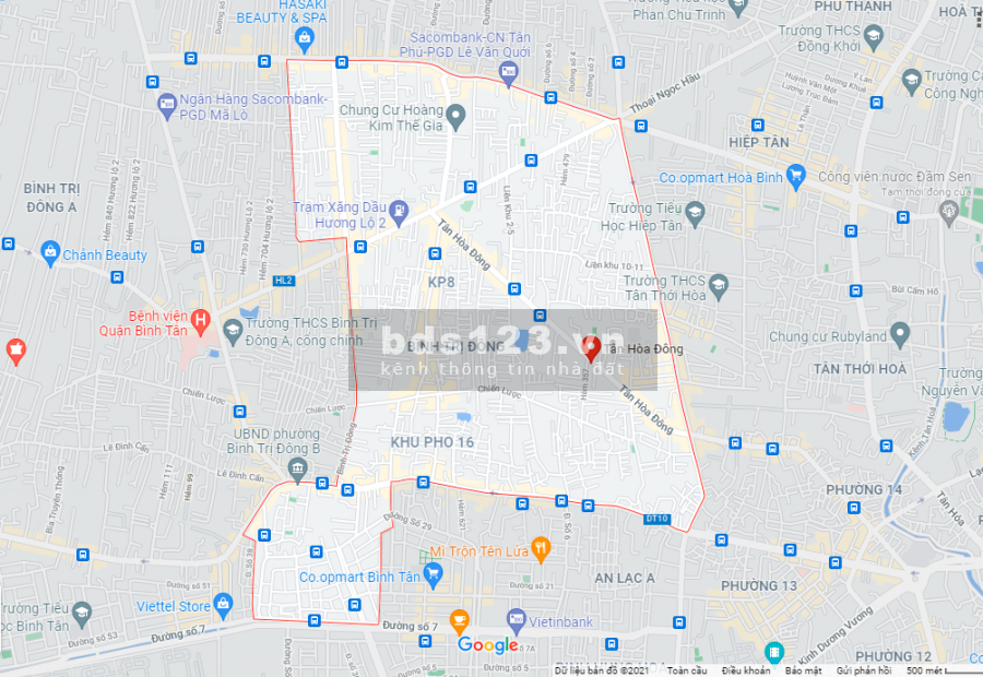 Bán nhà đẹp hxh đường Tân Hòa Đông Bình Tân 3 tầng giá 5.55 tỷ dt 70m2