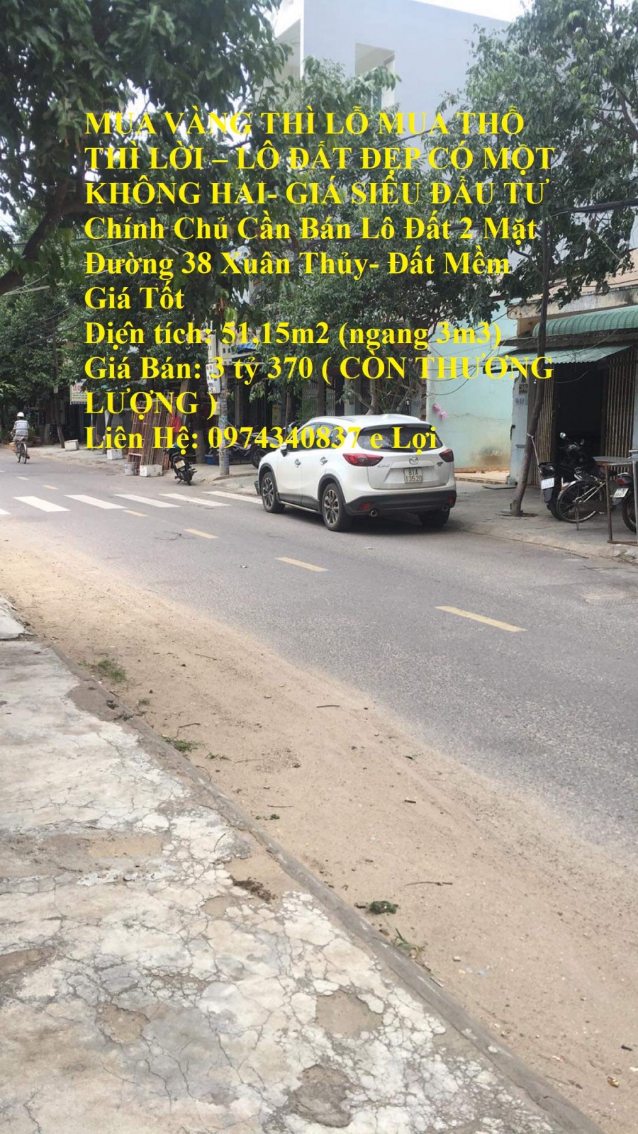 Chính chủ cần bán lô đất 2 mặt đường 38 Xuân Thủy đất mềm giá tốt, giá bán 3.37 tỷ