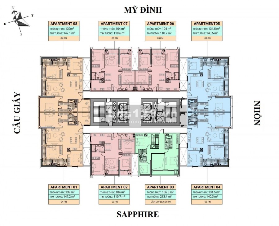 Cần bán lại căn hộ dt 135m2, 3 pn dự án Goldmark City giá cắt lỗ 500 triệu, đã có sổ đỏ