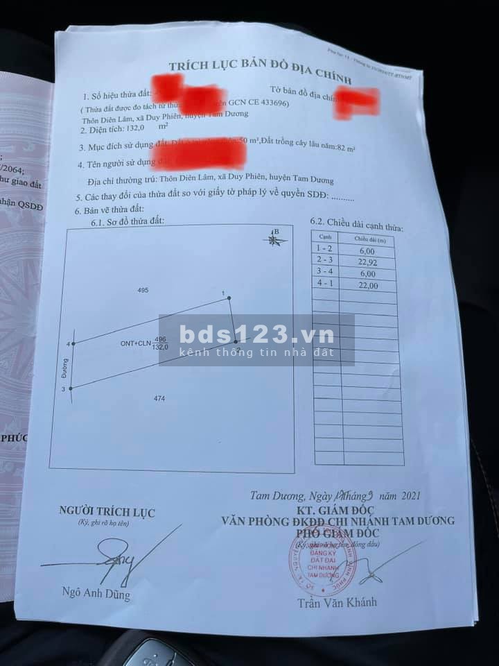 Bán nhà nguyên căn tại Diên Lâm Duy Phiên sát khu công nghiệp Hoàng Đan, Tam Dương
