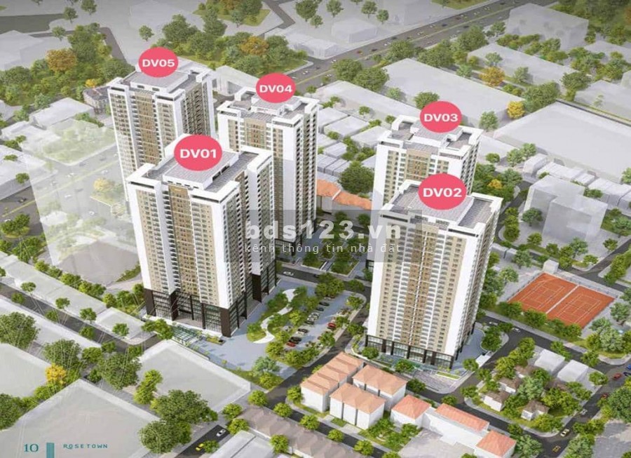Căn hộ tại Rose Towm 79 Ngọc Hồi giá chỉ từ 1,9 tỷ/căn 2pn, 2wc kề hồ view phố