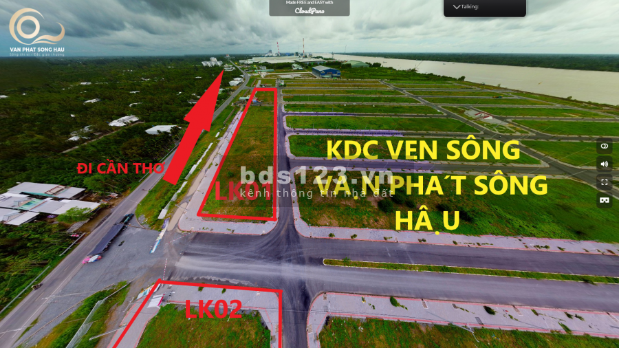 Bán cặp nền thổ cư liền kề mặt tiền Nam Sông Hậu ngân hàng hỗ trợ vay, vị trí đắc địa