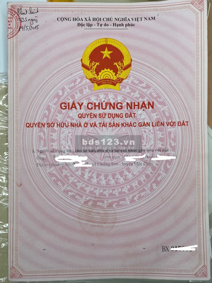 Cần bán mảnh đất Mộc Châu diện tích sử dụng 600m2 đã có sổ, lh 0792111993