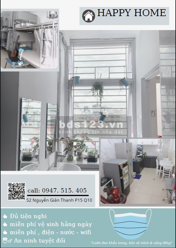 Chính chủ cho thuê phòng trọ Quận 10, giá sinh viên chỉ 850k/tháng an ninh tuyệt đối