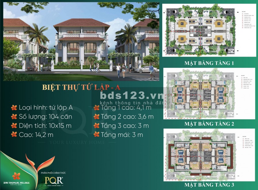 Cơ hội đầu tư đợt 1, biệt thự biển Bãi Kem, Sun Group Phú Quốc, chính sách an toàn, chiết khấu 10%