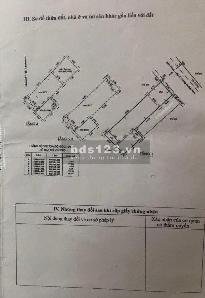 Bán nhà nguyên căn 4 tầng nở hậu 6m diện tích 1026 giá bán 17…