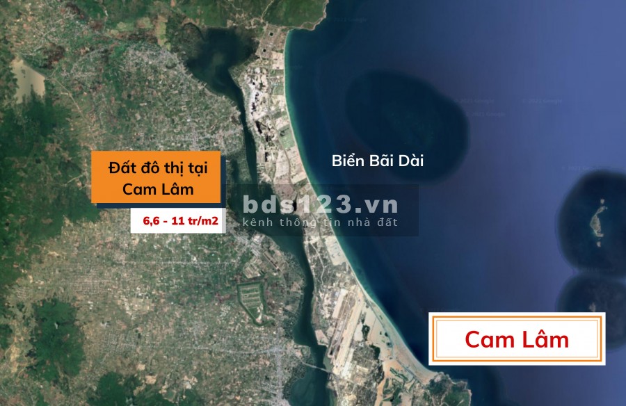 Đất biệt thự đầm Thủy Triều Bãi Dài Cam Lâm, giá 6.6 triệu/m2, liên hệ 0968012489
