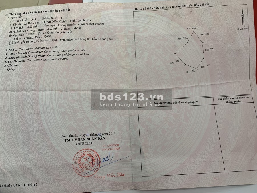 Bán đất 5 sào xã Diên Thọ của giá đình giá chỉ 430 triệu liên hệ 0788.558.552