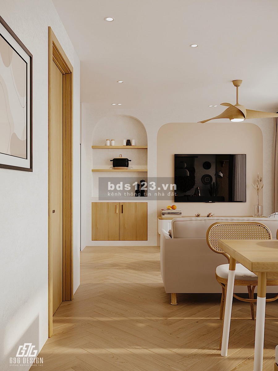 Căn 2pn 2vs diện tích sử dụng 63m2 dự án Vinhomes smart city giá bán 2tỷ3