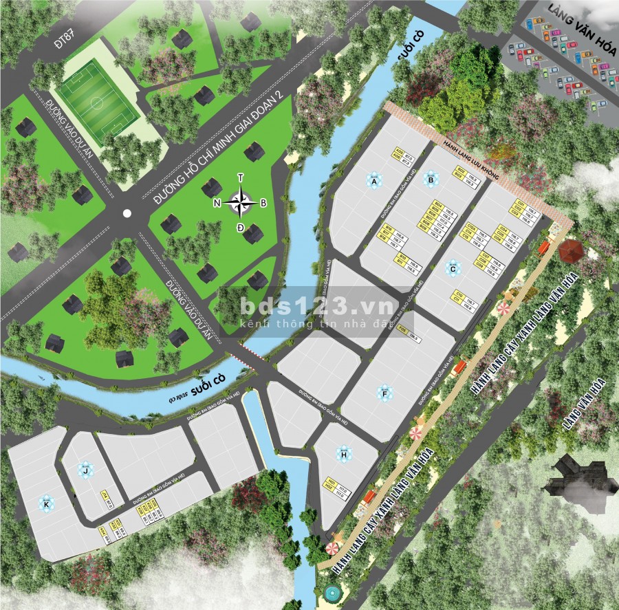 Bán đất nền Hoà Lạc, sát cổng lang văn hoá các dân tộc, dỏ đỏ từng nền, tiện ích đầy đủ