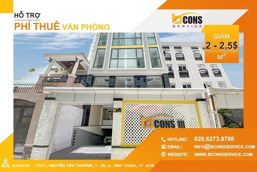 Văn phòng cho thuê trung tâm Quận Bình Thạnh, tiện ích đầy đủ, ký hợp đồng dài hạn
