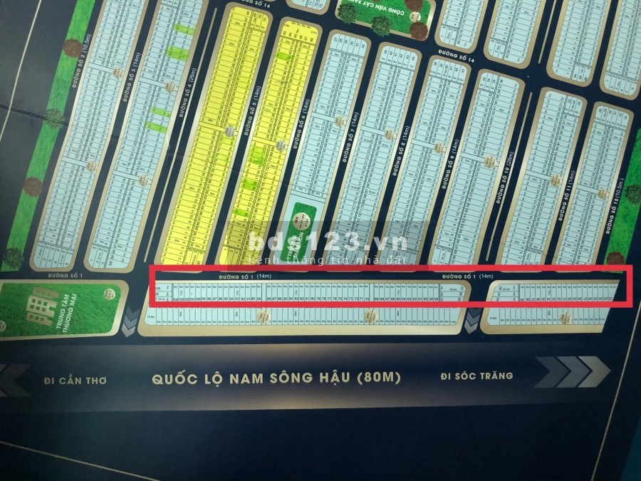 Đất nền khu dân cư Vạn Phát Hậu Giang 480 triệu, gần trung tâm thương mại sổ sẵn đầy đủ