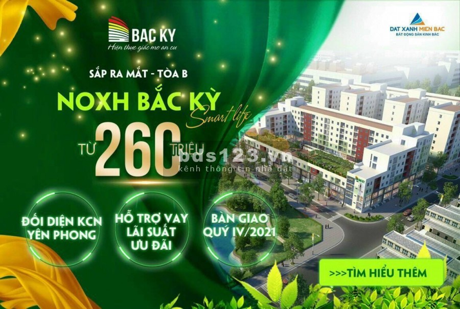 Chỉ từ 90 triệu bạn đủ sức sở hữu một căn hộ từ 1 - 3 PN tại NOXH BẮC KỲ pháp lý đầy đủ