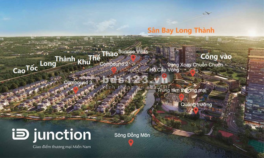 Biệt thự iD Junction tại Long Thành, Đầu tư Giai đoạn F0, lợi nhuận cao, Giá gốc chủ đầu tư