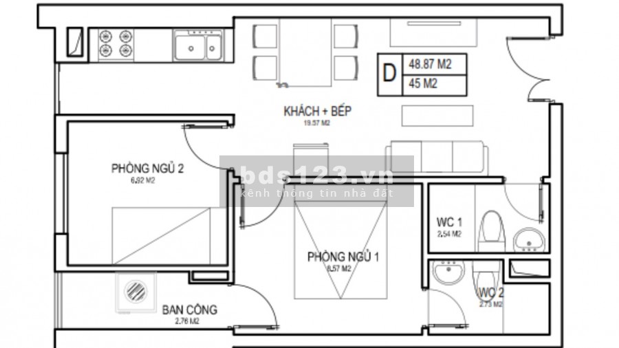Chính chủ cần bán căn hộ FLC Green Home 18 Phạm Hùng 45m² 2PN giá bán 1.45 tỷ