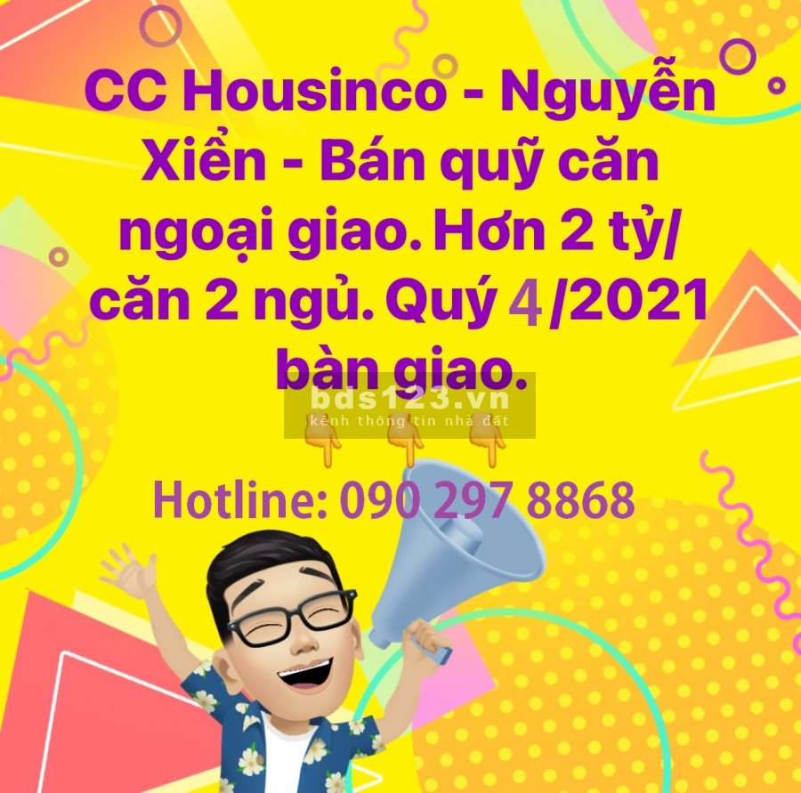 Bán căn suất ngoại giao tại chung cư Housinco Premium Nguyễn Xiển tiện ích nội khu đủ
