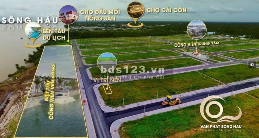 Đất nền giá tốt nhất thành phố Cần Thơ Vạn Phát Sông Hậu - Hạ tầng hoàn thiện 100%