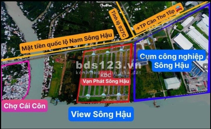 Đất nền giá tốt nhất thành phố Cần Thơ Vạn Phát Sông Hậu - Hạ tầng hoàn thiện 100%
