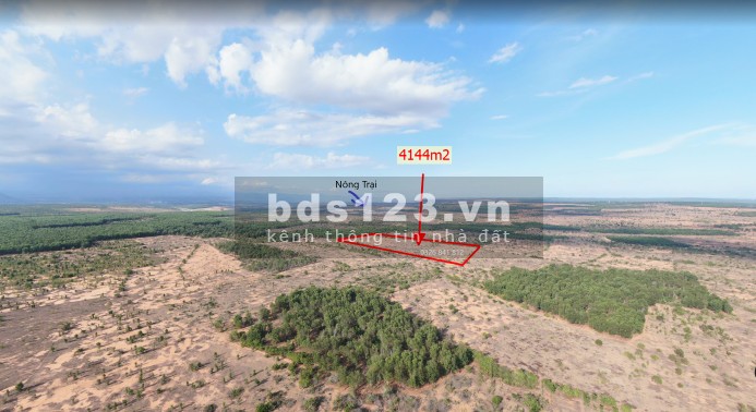 Bán đất Bình Thuận diện tích sử dụng 4144m2 giá 538 triệu, sổ đỏ, đường liên huyện