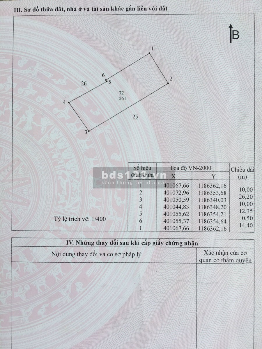 Đất Nhơn Trạch diện tích sử dụng 261m2 gần đường Lý Thái Tổ, xã Phú Thạnh