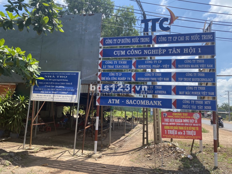 Đất kinh doanh nhà trọ kế bên Cụm công nghiệp Tân Hội, sổ sẵn, có thổ cư gia 440 triệu