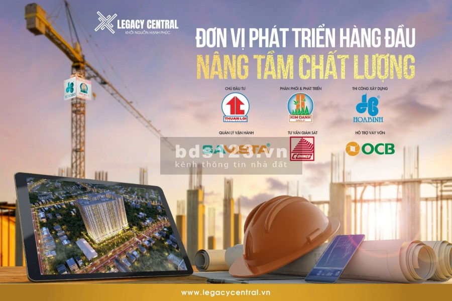 Hãy đến với Legacy Central, có ngay nhịp sống mới của thời đại 4.0, có giấy phép xây dựng