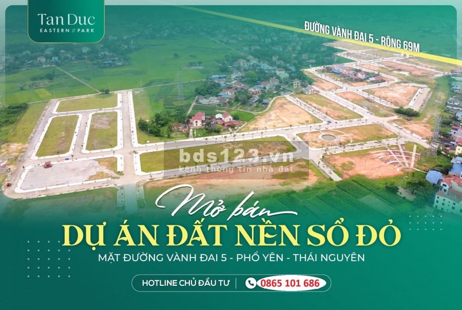 Mở bán 30 lô đất KĐT Tấn Đức JSC chiết khấu 8% ngân hàng lãi suất 0% trong 12 tháng