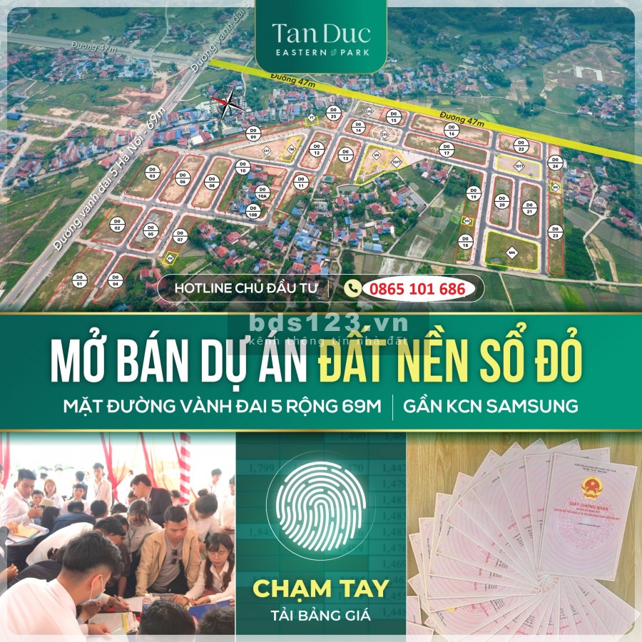 Mở bán 30 lô đất KĐT Tấn Đức JSC chiết khấu 8% ngân hàng lãi suất 0% trong 12 tháng