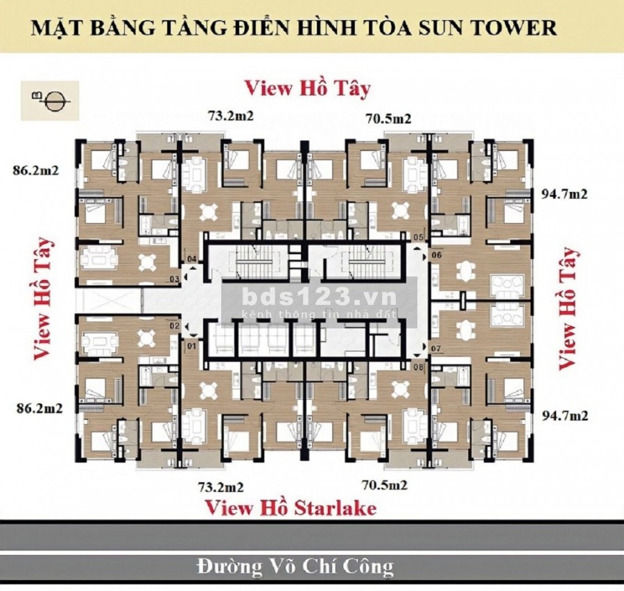Bán HDI Tây Hồ căn góc 160-184m2 tầng cao view Hồ Tây+ full nội thất
