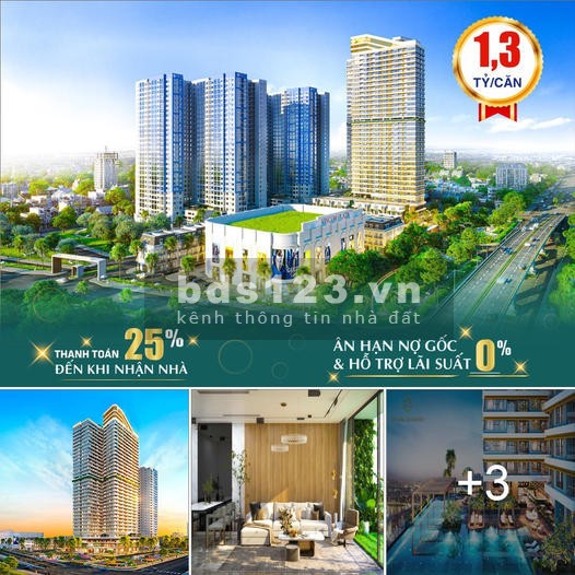 Căn hộ Bình Dương 2 phòng ngủ, 2 ban công, view đẹp, thiết kế thông minh kiến trúc đẹp
