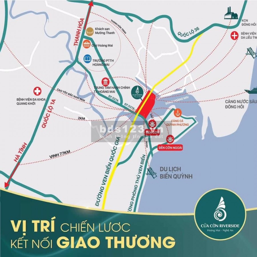 Đón sóng đầu tư đường quốc gia ven viển ngay chỉ từ 9 triệu/m2, dự án Cửa Cờn Riverside