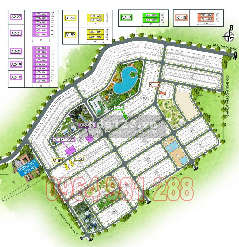 Bán Đất TĐC Bình Yên, Gần Khu CNC Hòa Lạc, Tiềm Năng Tăng Giá Cao.