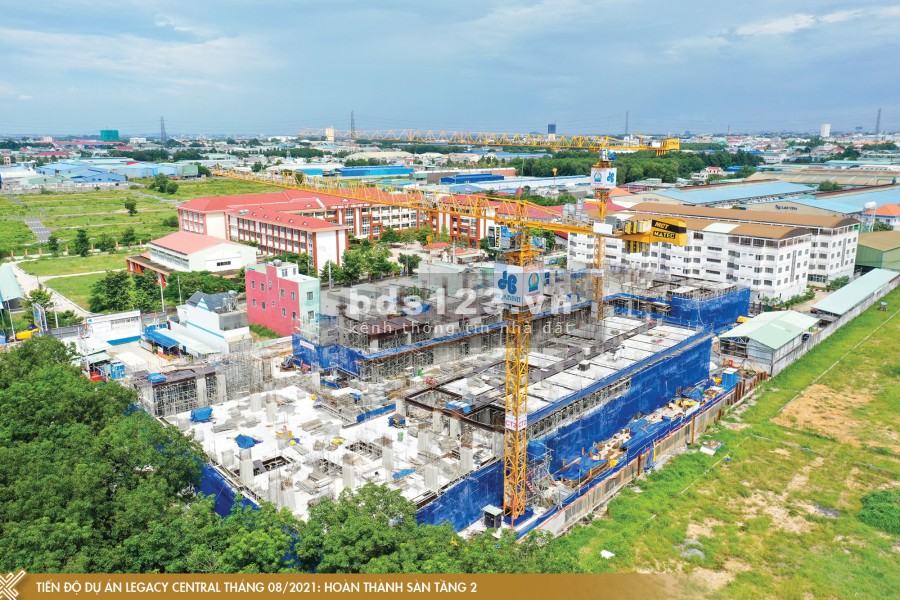 Cập nhật tiến độ mới nhất Legacy Central Thuận An giá F0 CDT, trả trước chỉ từ 200 triệu nhận nhà.
