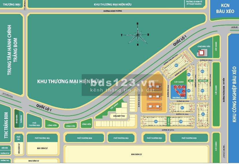 Đất nền 2 mặt tiền Quốc Lộ 1A và Xã Đồi 61 đất nền sổ đỏ thổ cư 100%, xây dựng tự do
