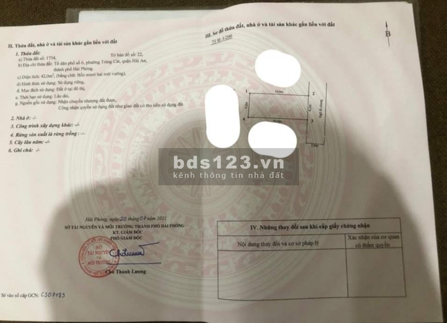 Chính chủ cần bán gấp lô đất trong ngõ 38 Cát Vũ giá 16.3 triệu/m2, liên hệ 0328452656