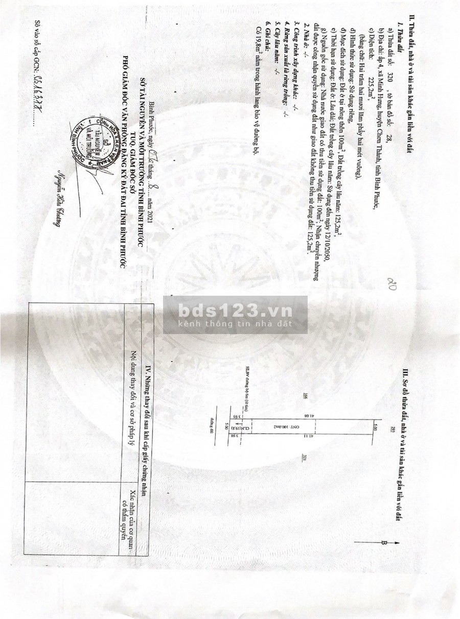 Cực sốc: Chỉ cần 470tr anh chị đã mua được lô đất có diện tích 250m2 nằm sát đường nhựa lộ giới lớn.