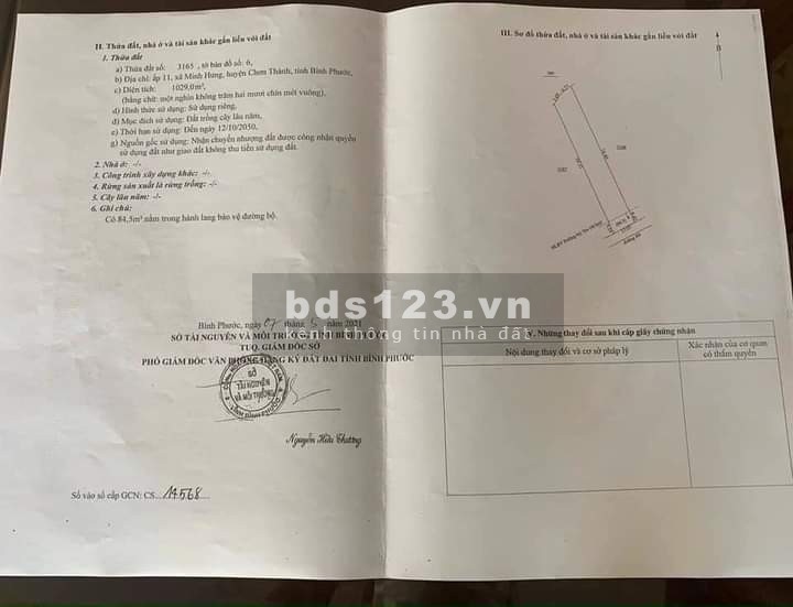Chính chủ cần bán lô đất xào ấp 11 Minh Hưng Chơn Thành Bình Phước giá rẻ hơn thị trường 100tr