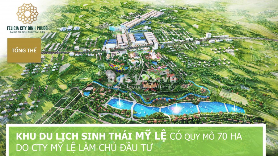 Chỉ từ 3,5 triệu/m2, sở hữu ngay Felicia City, khu đô thị sinh thái đầu tiên tại Bình Phước