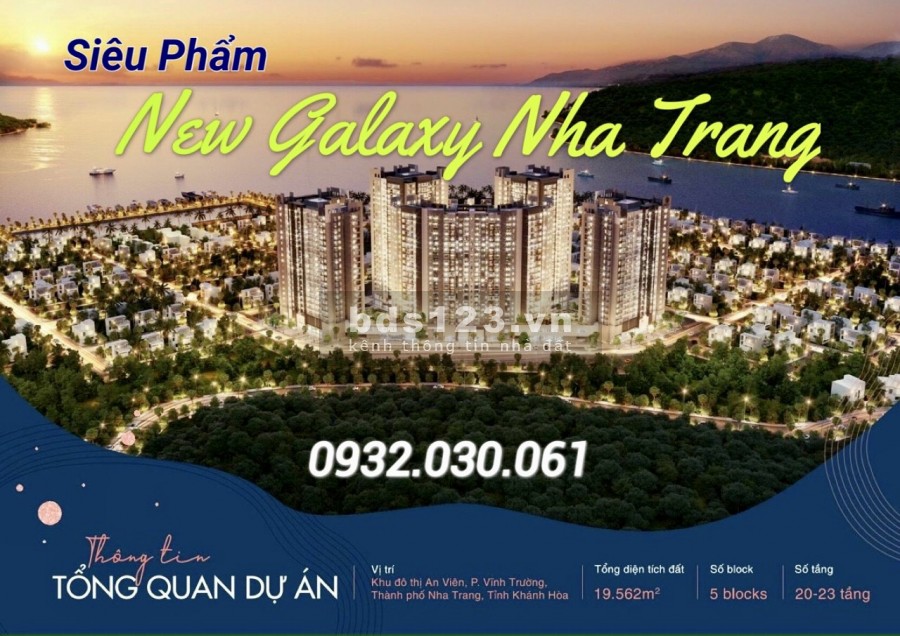 Siêu phẩm biển new Galaxy Nha Trang giá chỉ 55 triệu/m2 sở hữu lâu dài lhcc 0932030061