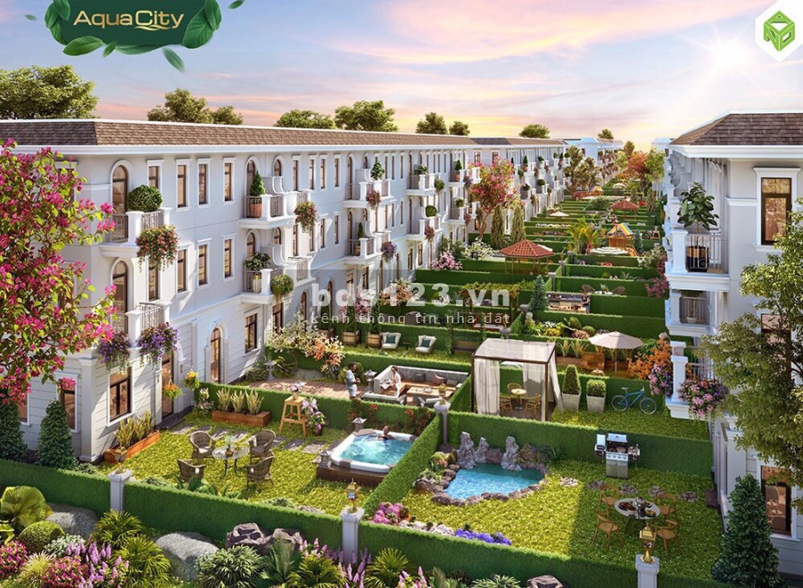 Nhà phố vườn - sản phẩm khan hiếm, thanh toán cực nhẹ chỉ 30% trong 3 năm - Aqua City