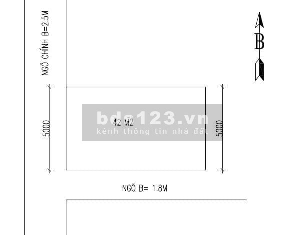 Bán đất ngõ 440 Điện Biên Phủ, TP HD, lô góc 42m2, mt 5m, hướng tây tứ mệnh, 890 triệu